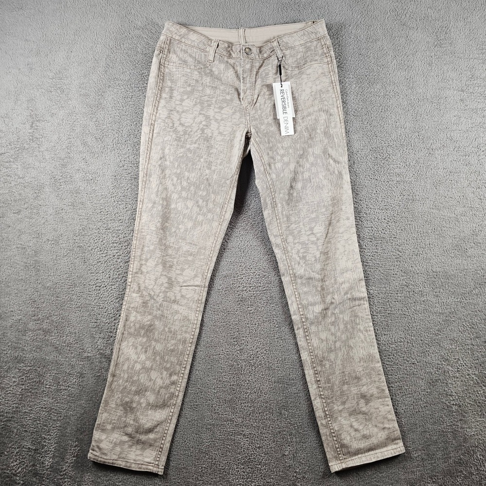 Calvin Klein Jeans Ultimate Skinny Reversible Denim Fossil Combo Khaki 12x32 NEW